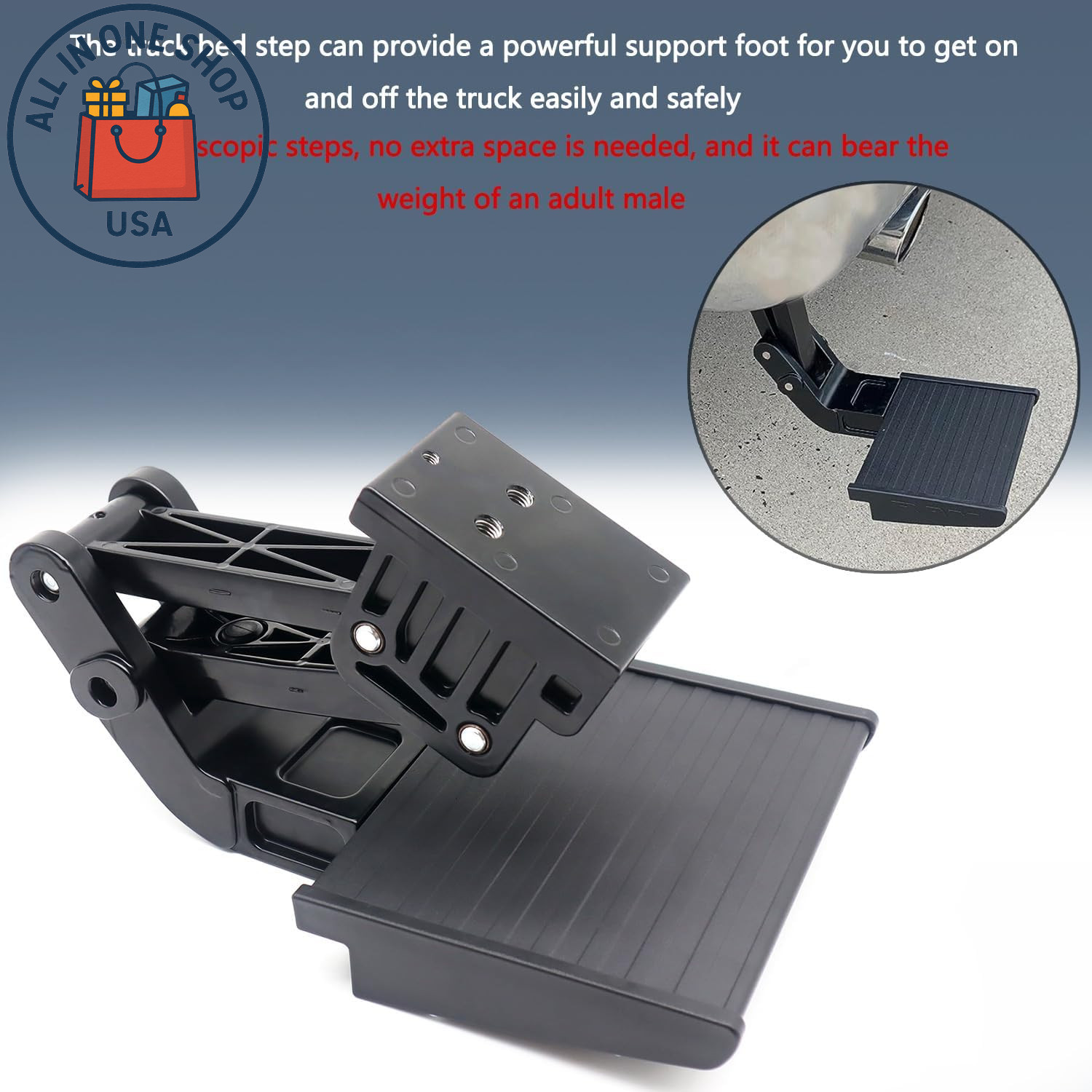 Rear Retractable Bumper Step