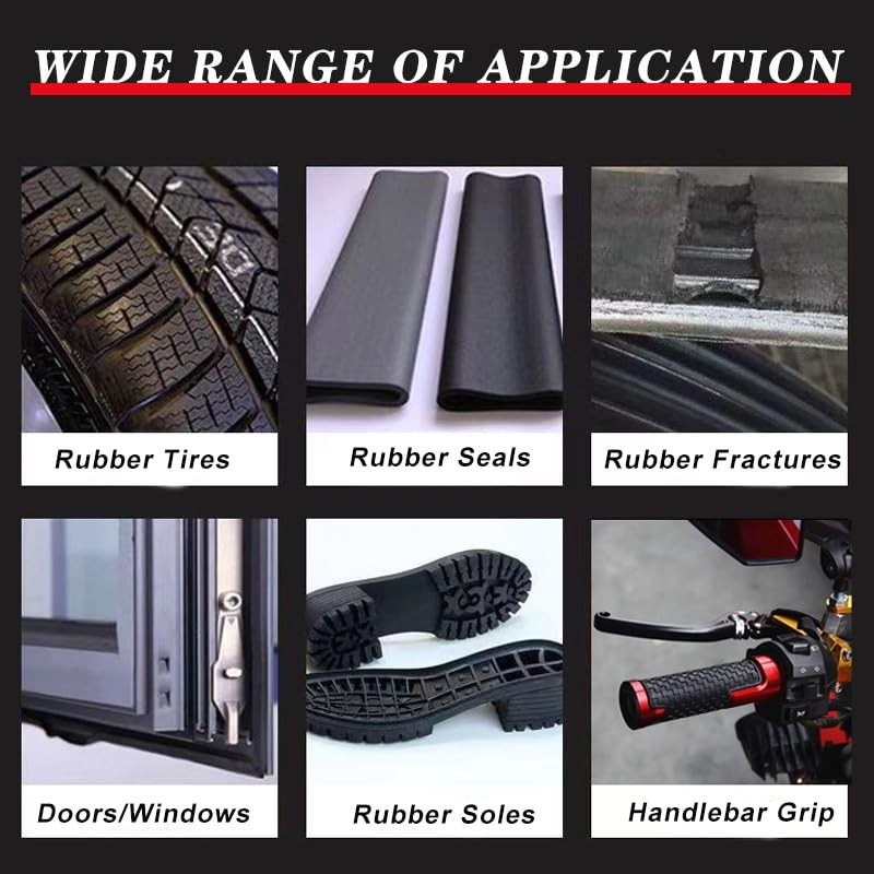 Rubber Glue,100g Super Glue for Rubber, RC Tires, Seals, Gaskets, Shoe Soles, Ho