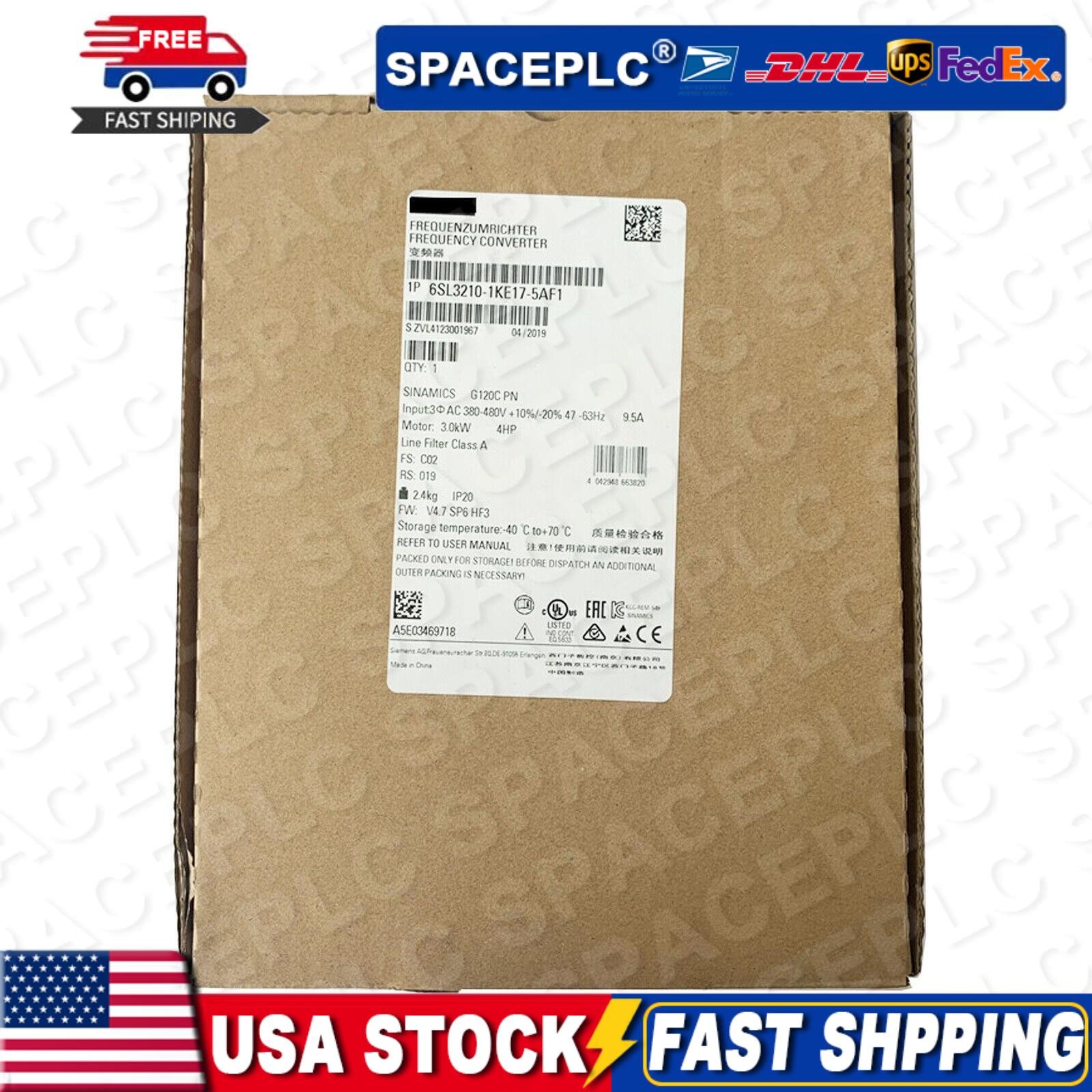 New Siemens 6SL3210-1KE17-5AF1 6SL3 210-1KE17-5AF1 G120C RATED POWER 3,0KW