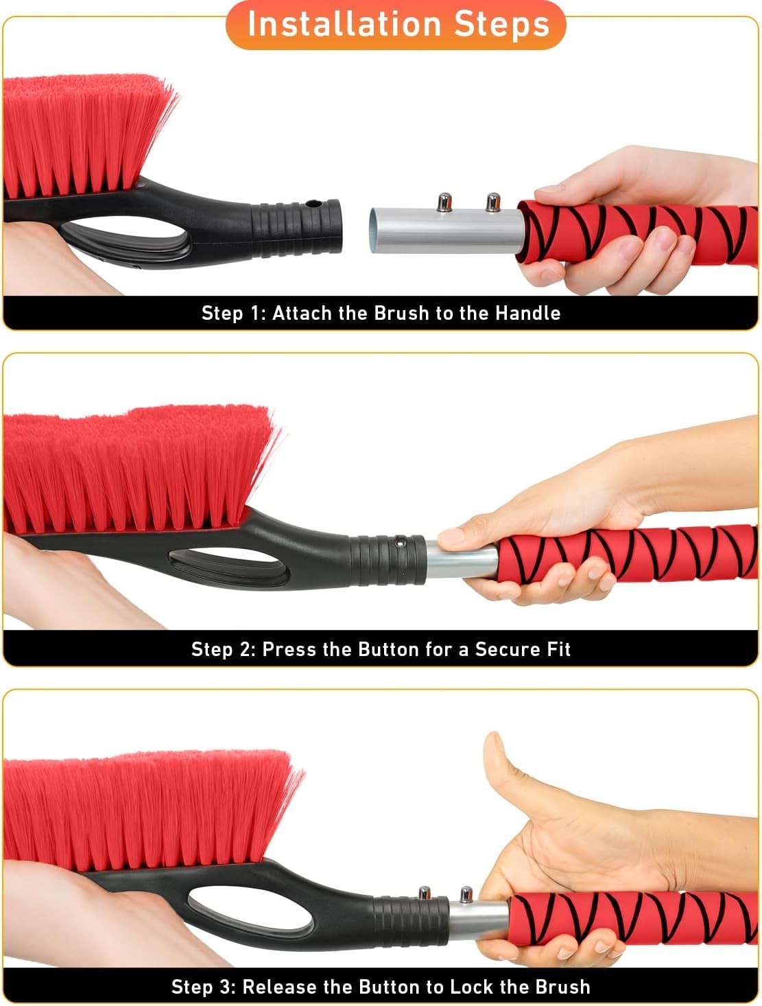 Car Windshield Snow Brush & Ice Scraper Combo