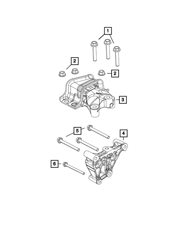 Genuine Mopar Engine Mount Bracket 4893392AA