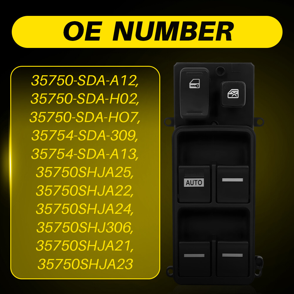 For 2005-2010 Honda Odyssey Driver Power Master Window Control Door Lock Switch
