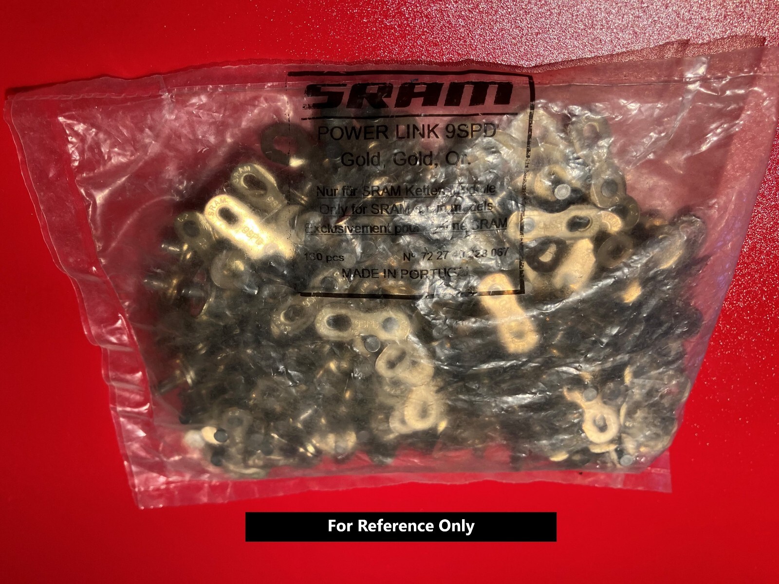 4 Pack - SRAM Gold 9 Speed Chain Powerlink, Master Link, Quick Link - New
