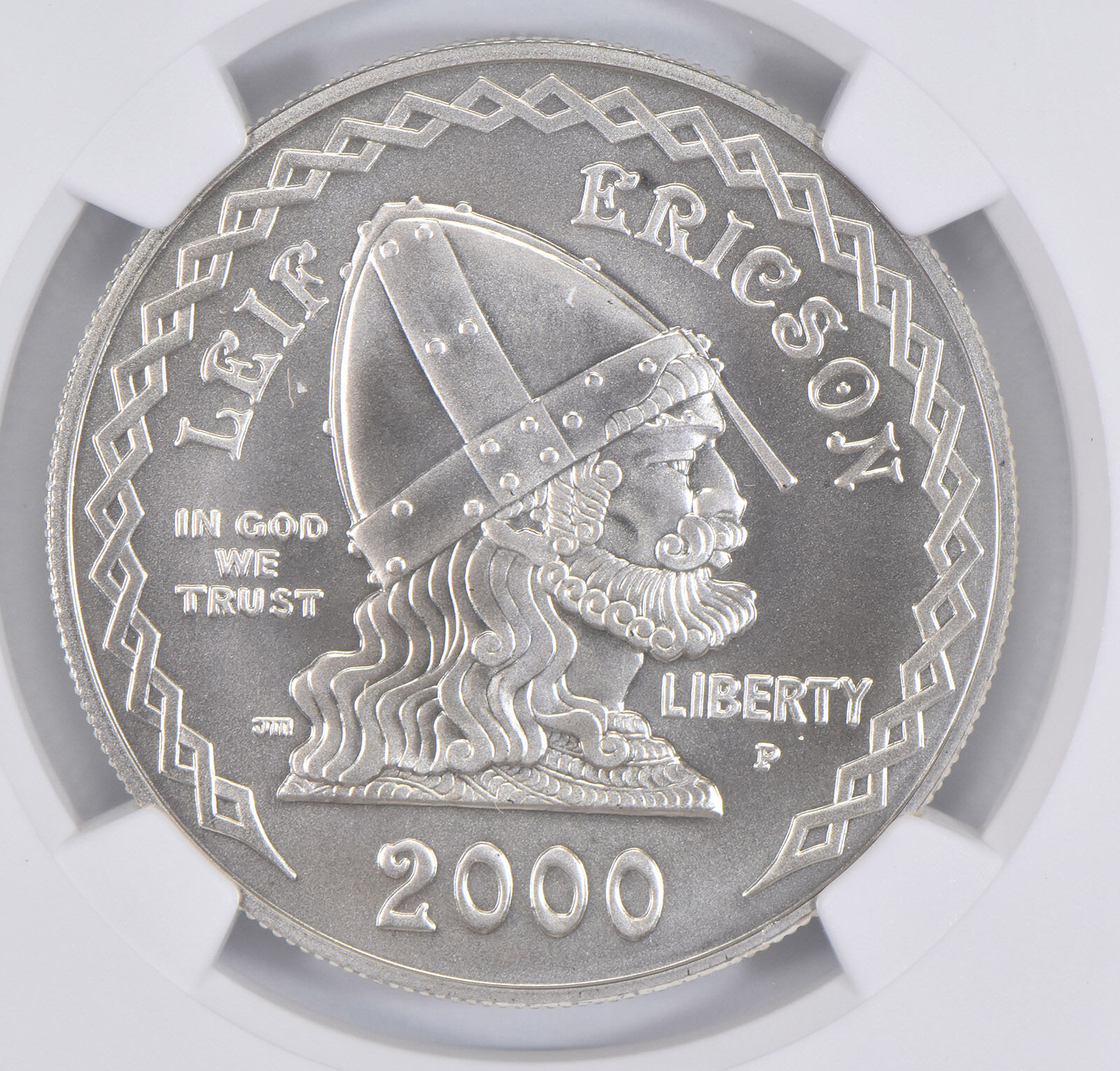 MS70 2000-P Leif Ericson Commemorative Silver Dollar NGC