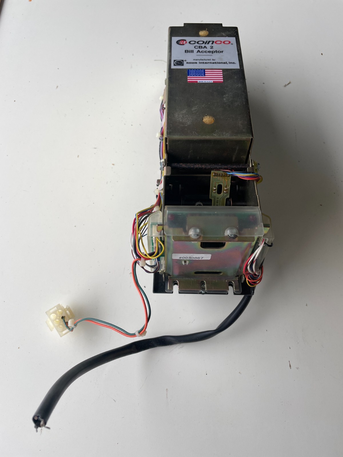 Vintage Rowe CBA-2 Bill Acceptor From Old Arcade - Parts Or Repair