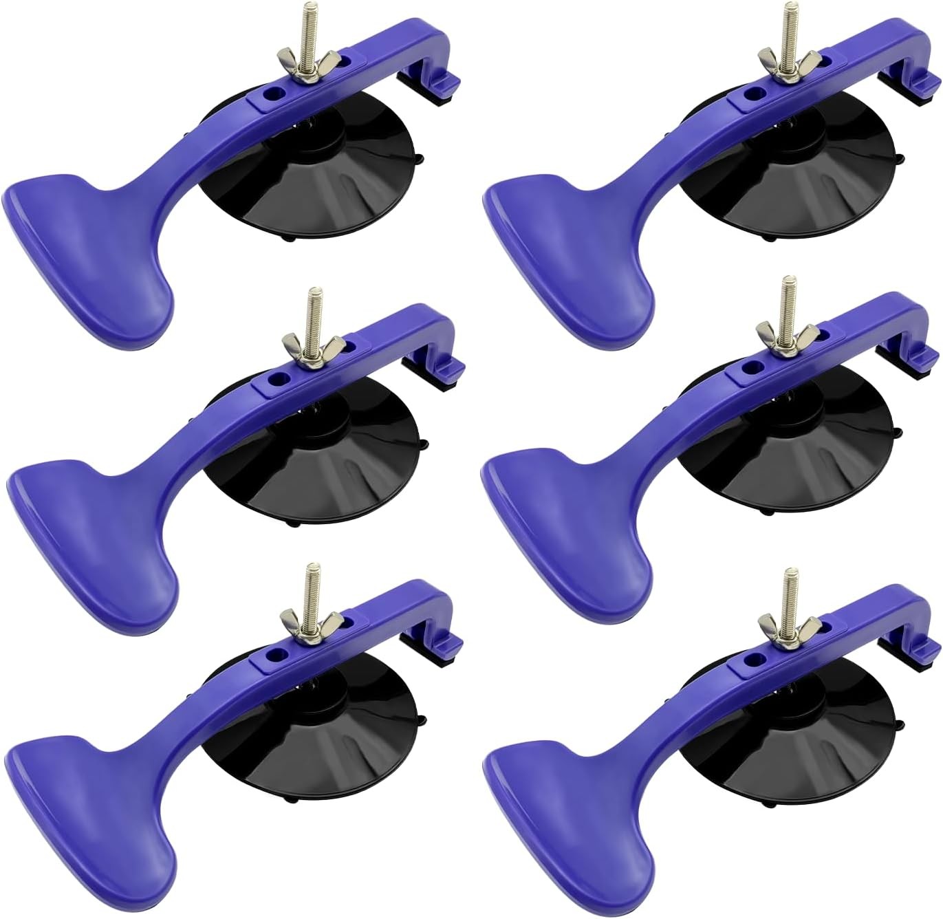 Six-Piece Suction Cup Fixture Set for Convertible Windshield Tops