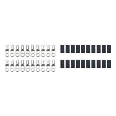 Quickcar 57-520-20, Battery Terminal Set of 20 4 Gauge 5/16 in Eyelet Tin