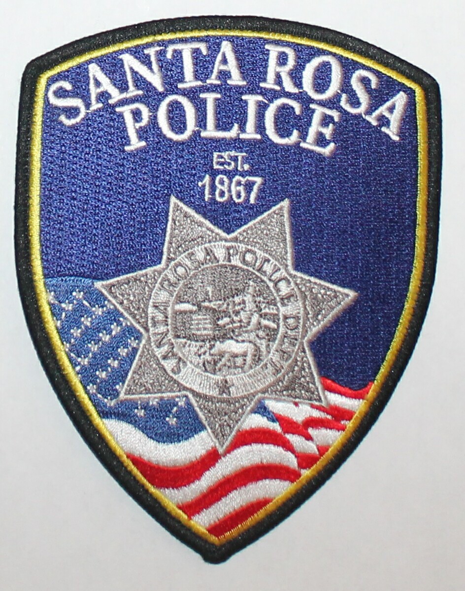 SANTA ROSA POLICE Sonoma County California CA PD US Flag patch