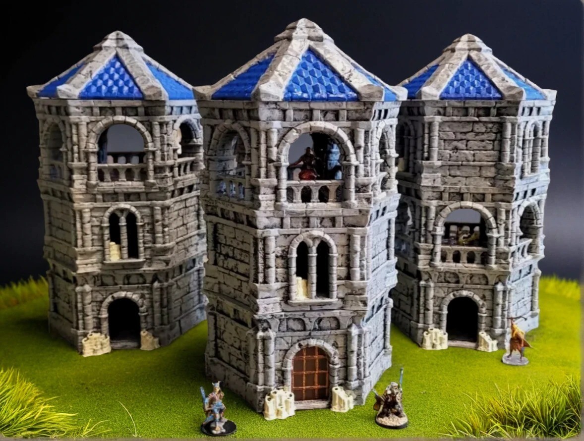 (1) D&D Tower FULLY PAINTED Dungeons & Dragons/Pathfinder Scenery