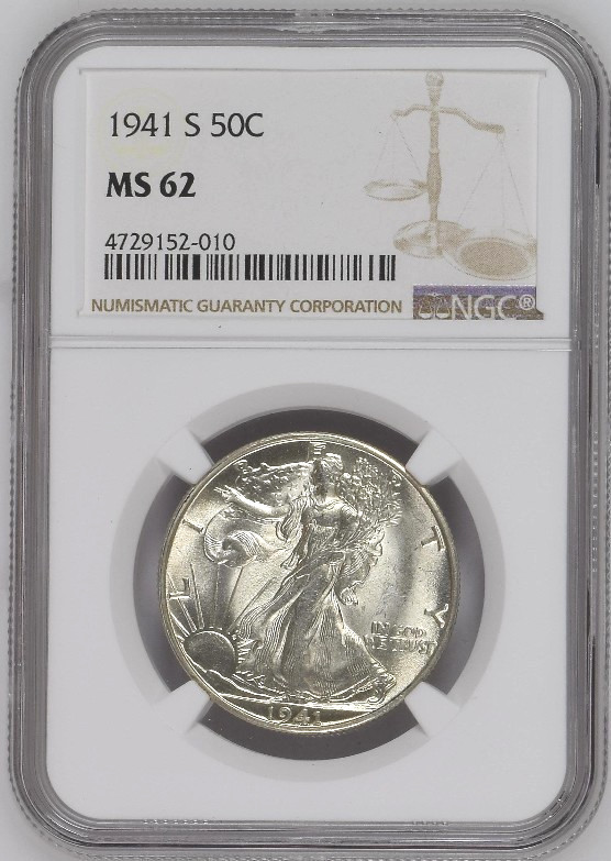 1941-S Walking Liberty NGC MS62