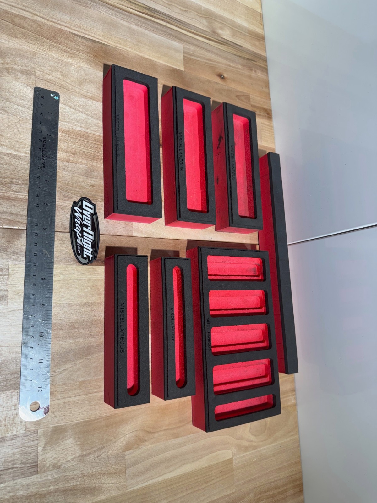 Snap-on Tools USA NEW RED Foam x7 MISCELLANEOUS Storage Organizer