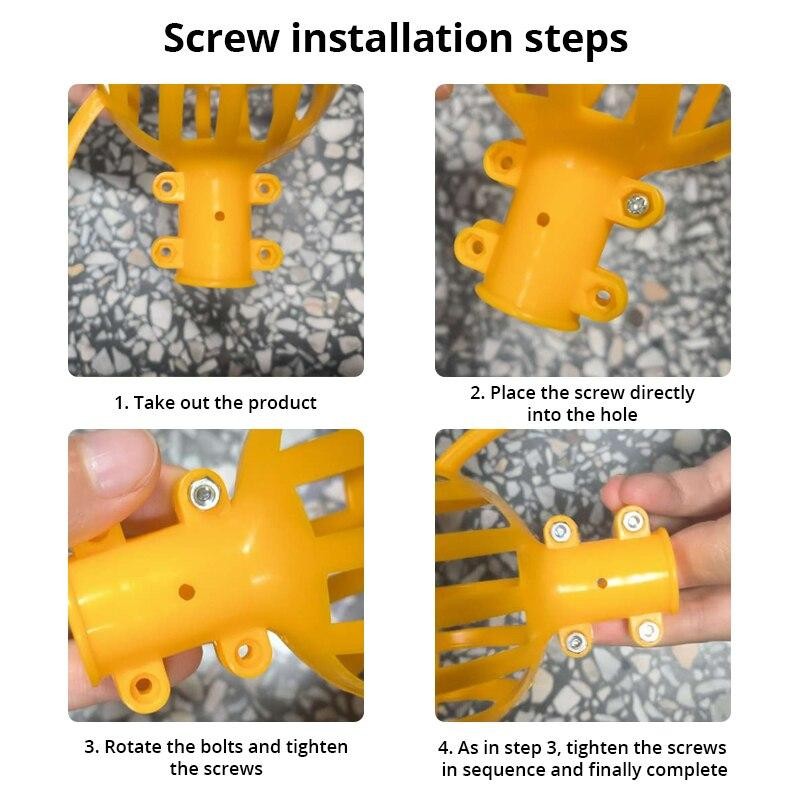1pc Orange Fruit Picker Lightweight Ergonomic Garden Harvest Tool