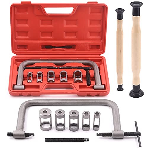12Pcs Valve Spring Compressor with Valve Lapper Set Auto Compression C-Clamp