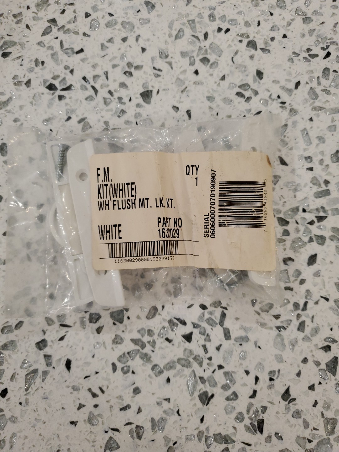 Anderson White Flush Mount Lock Kit 1630029 Brand New Sealed Genuine