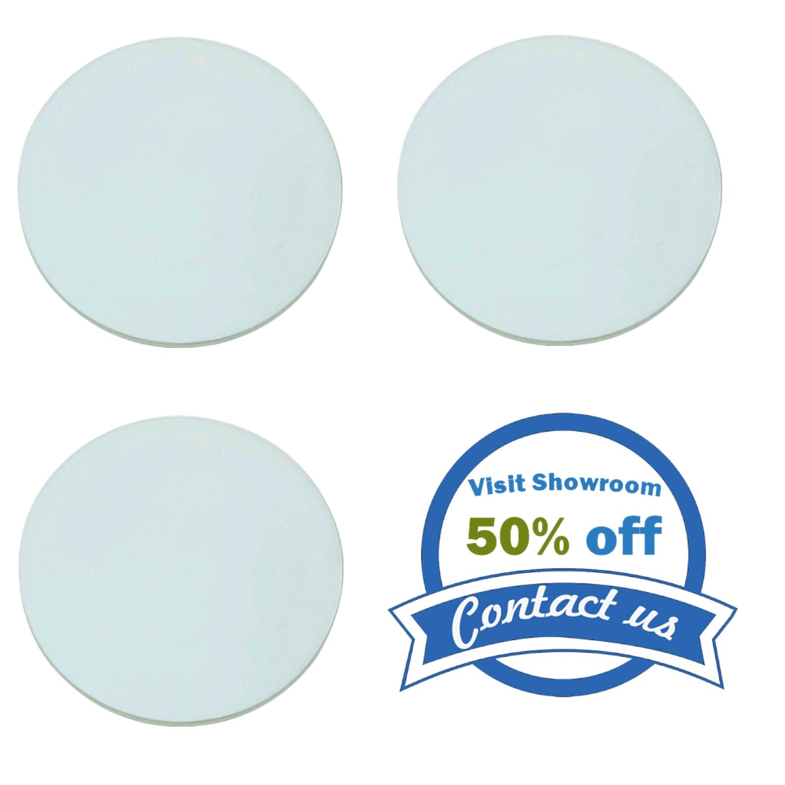 120pcs Glossy Sublimation Blank Glass 3.9 Inch Round Insulated Photo Coasters