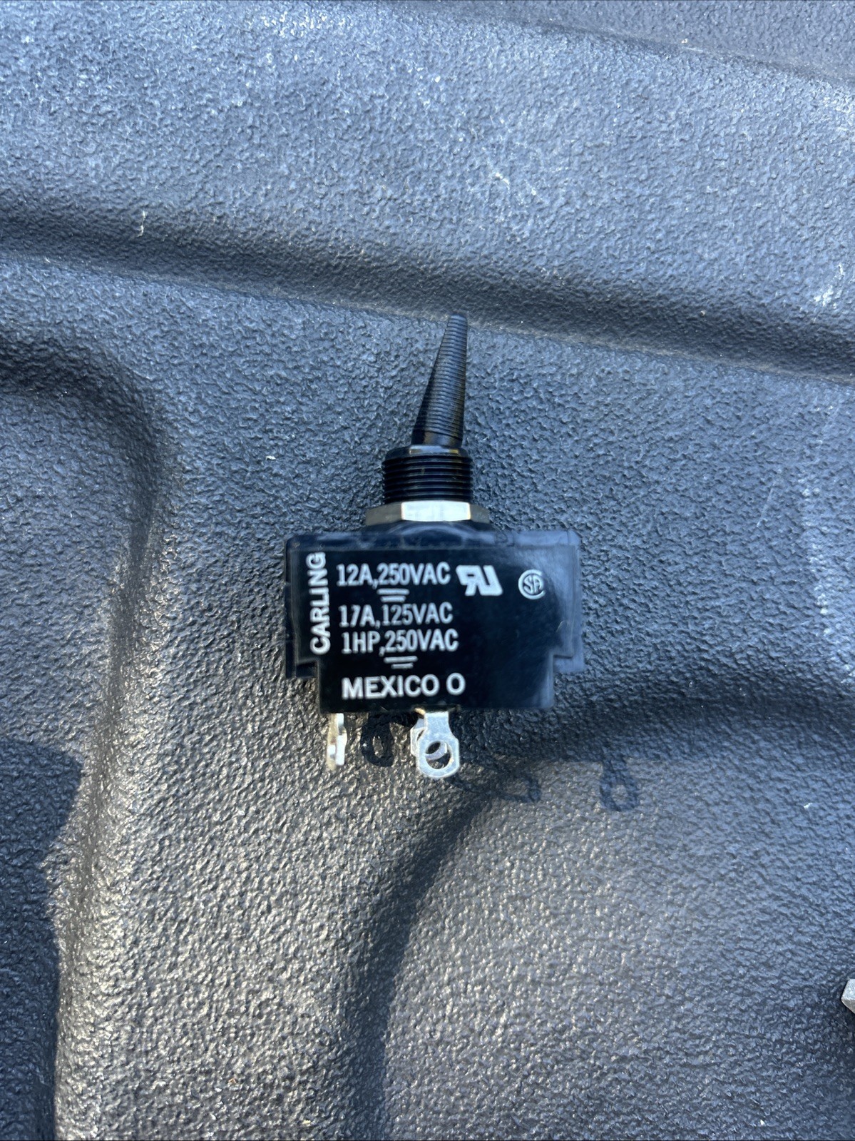 CARLING Toggle Switch- 12A, 250VAC; 17A, 125VAC; 1HP, 250 VAC