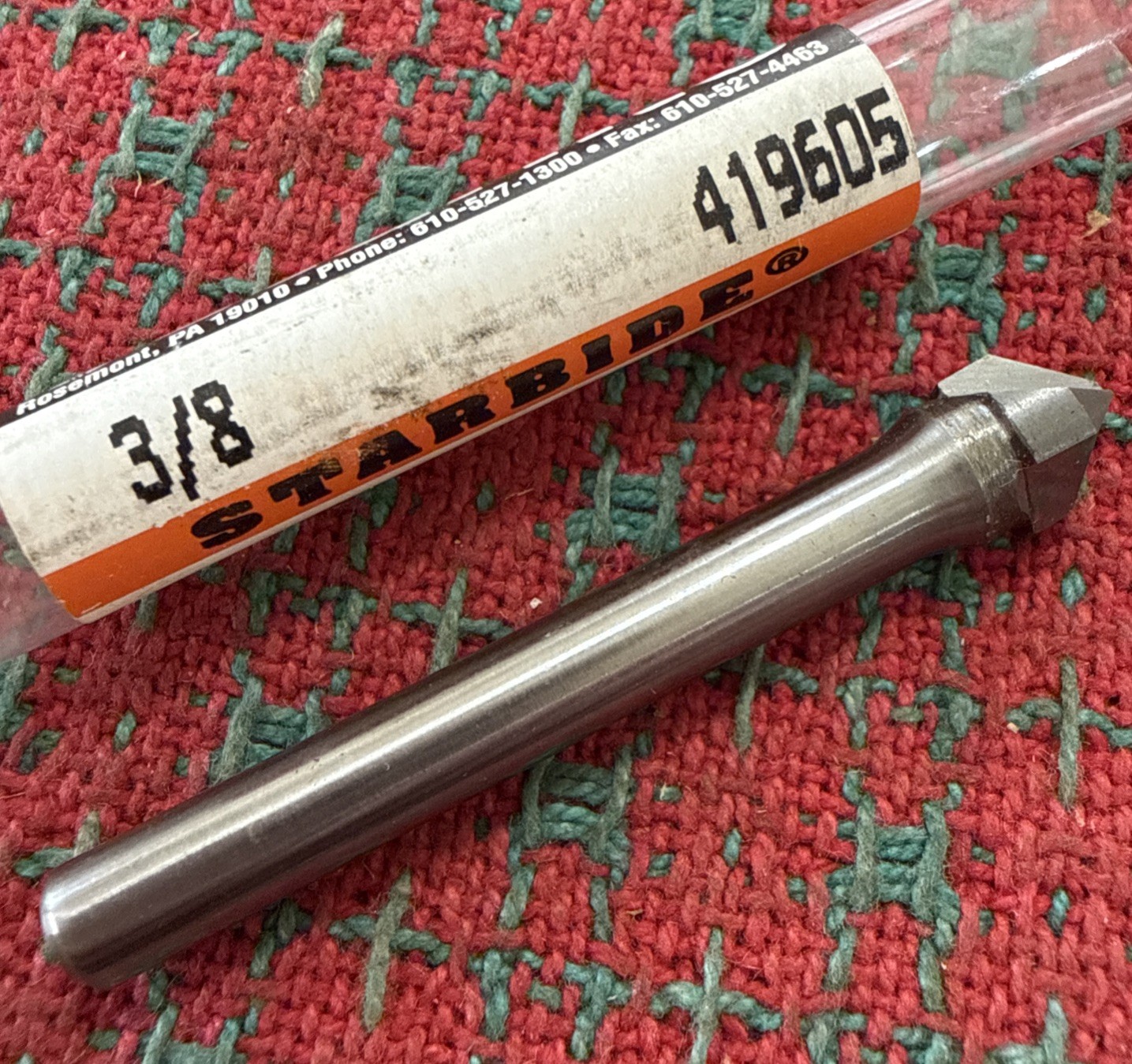 3/8" CARBIDE COUNTERSINK 90° 3 FLUTE 1/4" SHANK USA 🇺🇸 New NOS