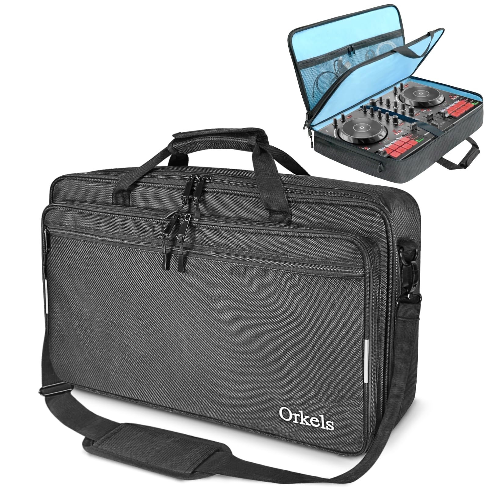 DJ Controller Bag Compatible with FLX4, REV1, DDJ SB3, 200 MK2 - Durable & Spaci