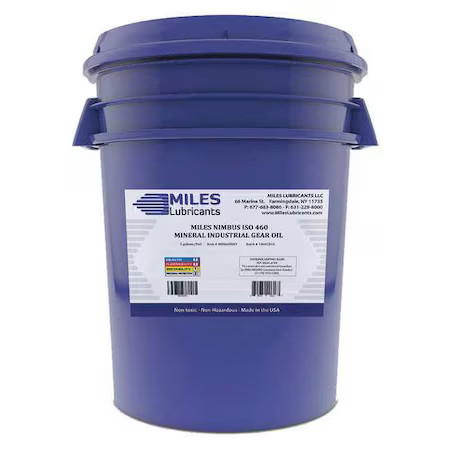 Miles Lubricants M00600803 5 Gal Gear Oil Pail 460 Iso Viscosity, 140W Sae,