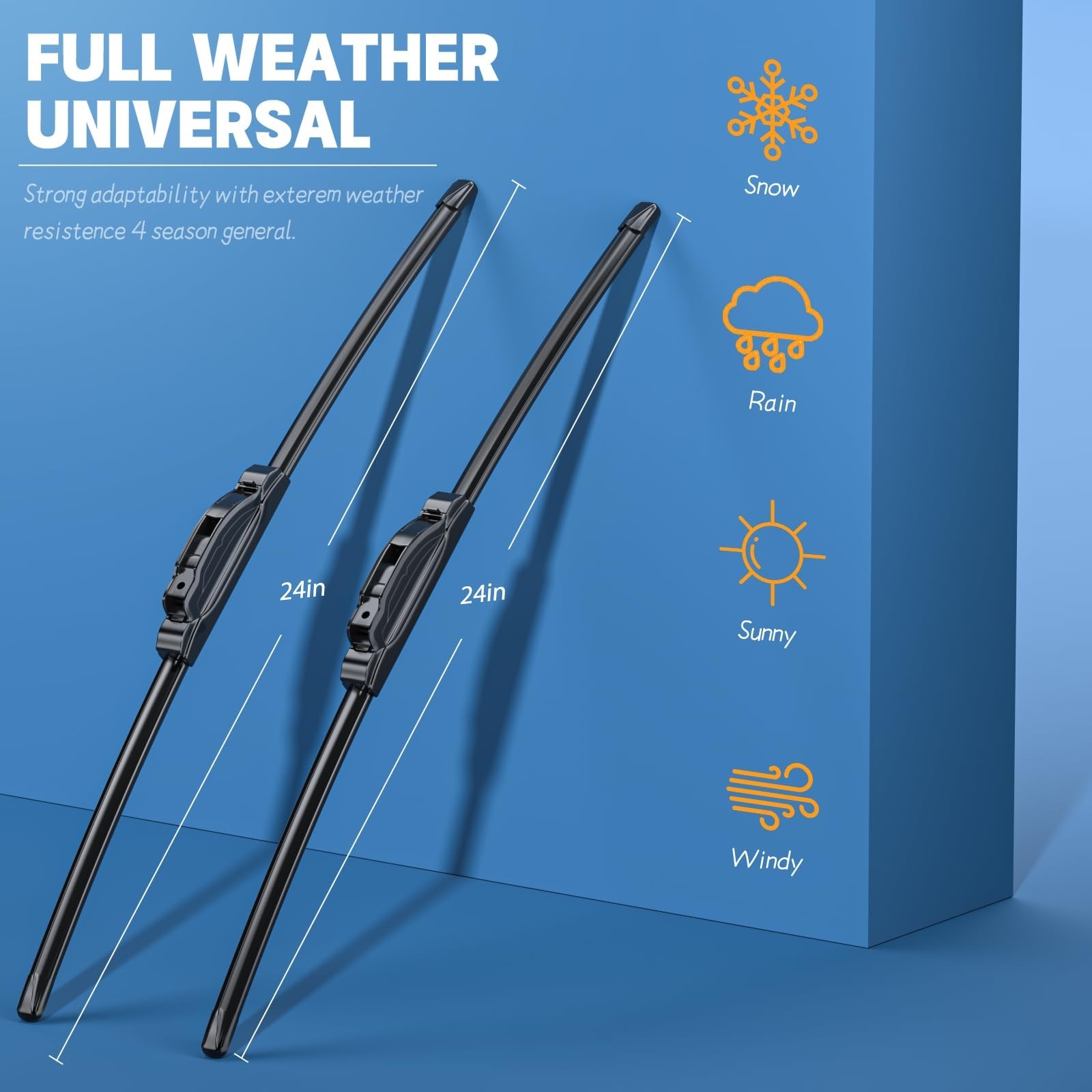 MIKKUPPA 24"+24" Windshield Wipers, Replacement for 2002-2008 Dodge Ram 1500 ...