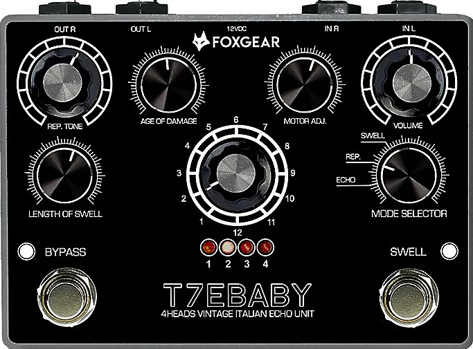 Foxgear T7E Baby - 4 Heads Stereo Vintage Italian Echo