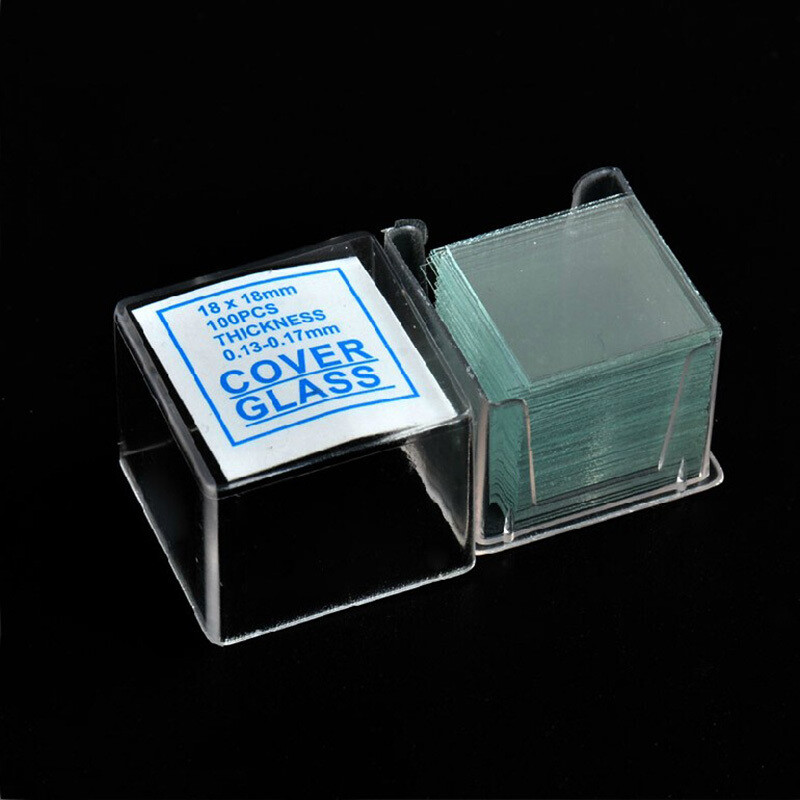 4pcs 100PC/Box Thickness 0.006 "Microscope Glass Cover Blank Coverslips Slides