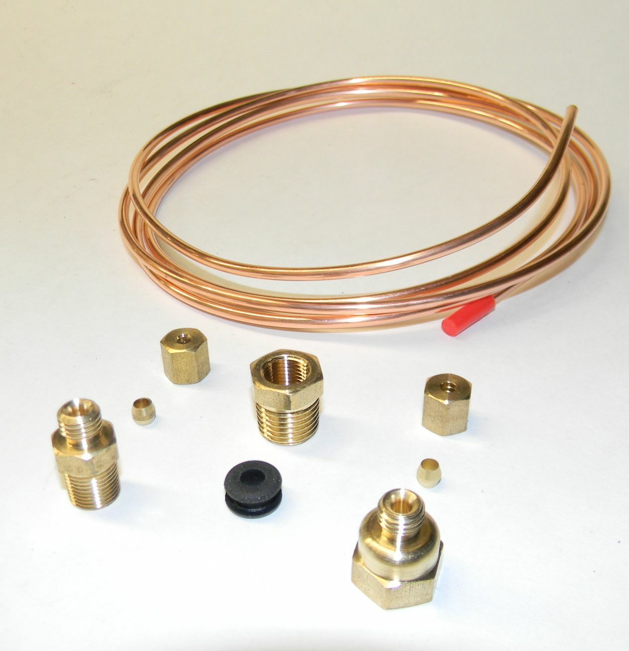 MECHANICAL OIL PRESSURE GAUGE INSTALL KIT 6 Feet of 1/8"  COPPER TUBING NEW