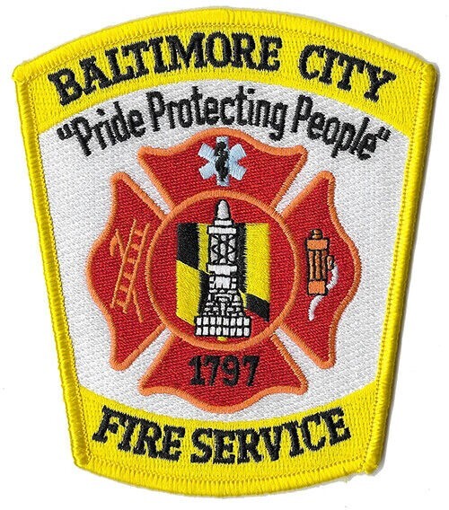 Baltimore City Fire Service patch shipped from Australia