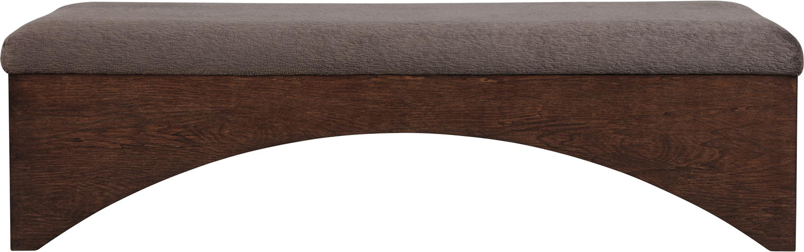 Meridian Furniture Lawson Brown Velour Fur Fabric Bench