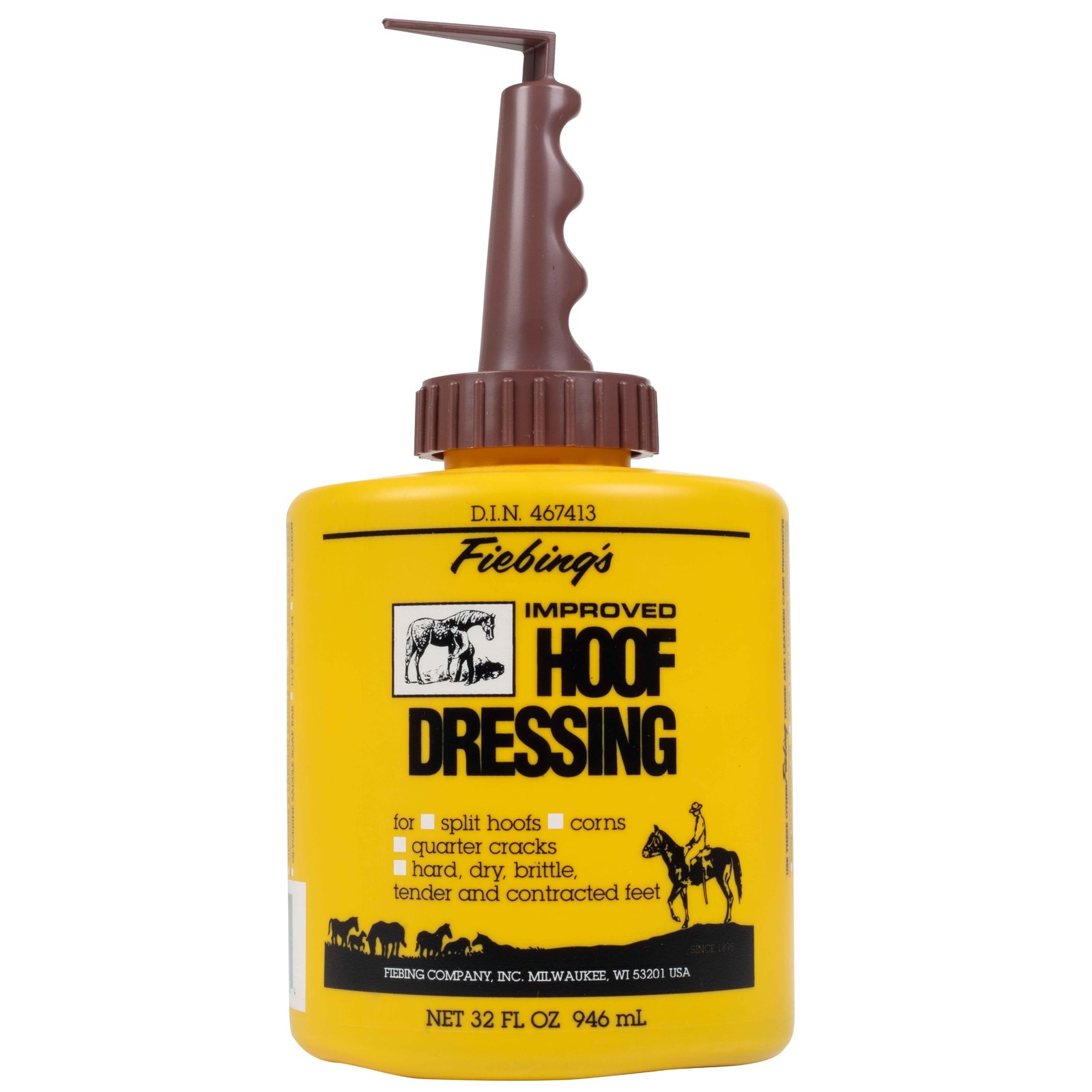Hoof Oil for Horses with Mineral Oil (32 oz) - Hoof Dressing with Applicator ...