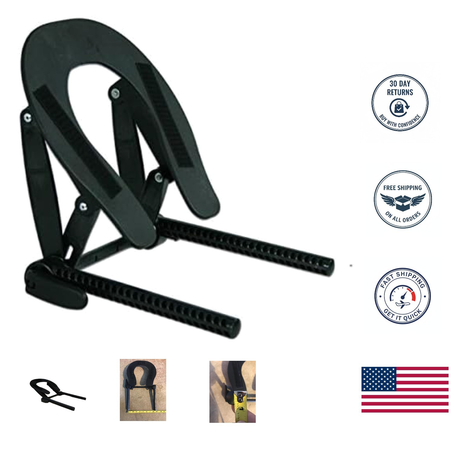 Universal Adjustable Massage Headrest in Elegant Black - Therapist's Essential