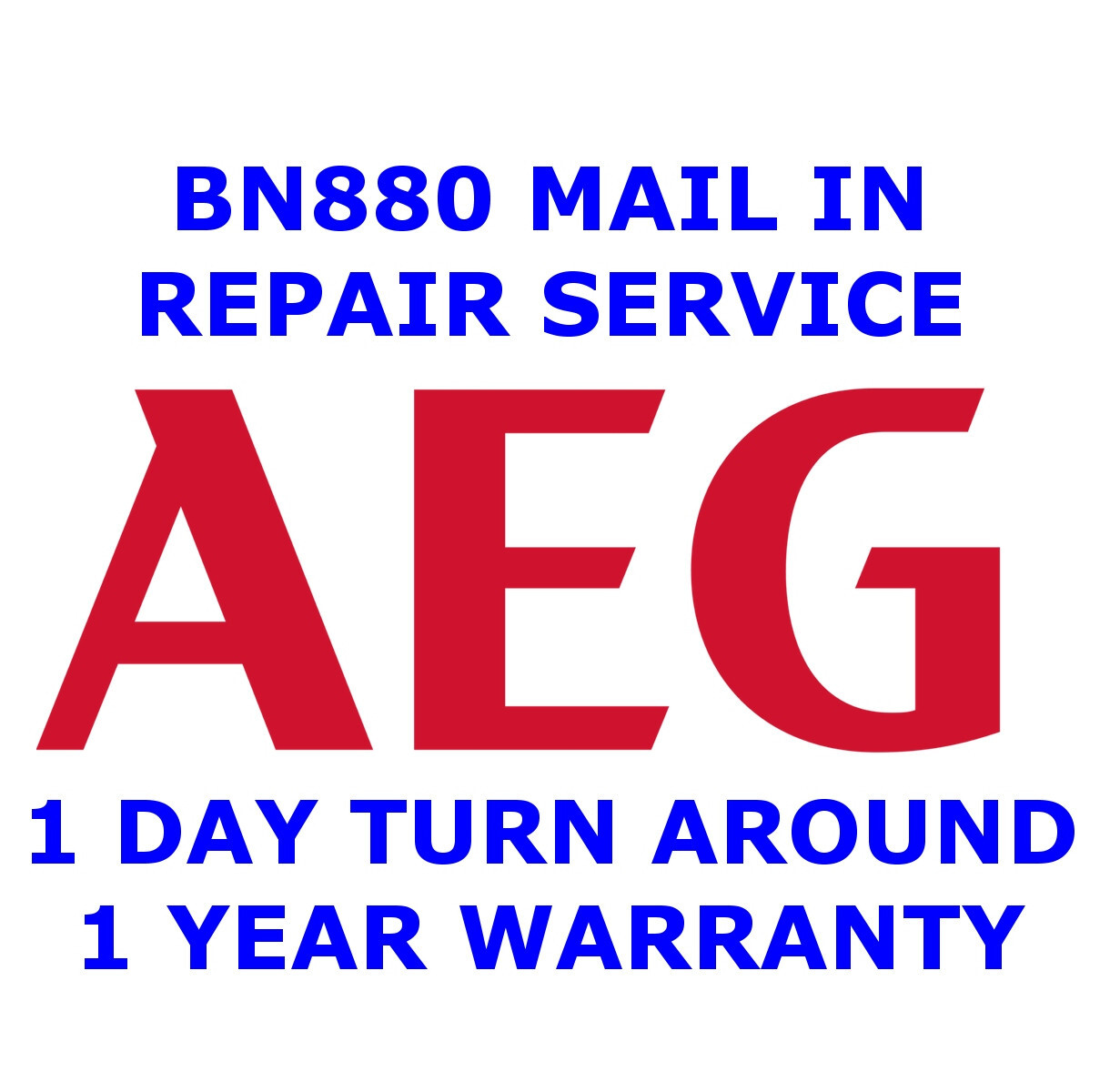 Repair Service: AEG 98030KF-SN  E1 error 1 Day Turn Around - 1 YEAR Warranty