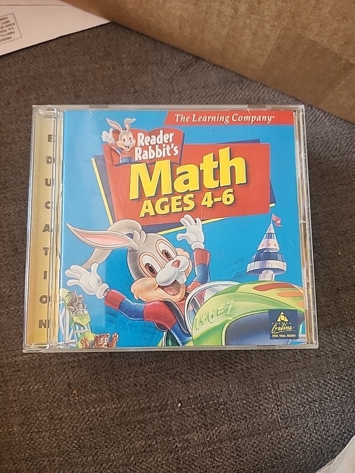 The Learning Company Reader Rabbit Personalized Math Ages 4 - 6 - (1998)