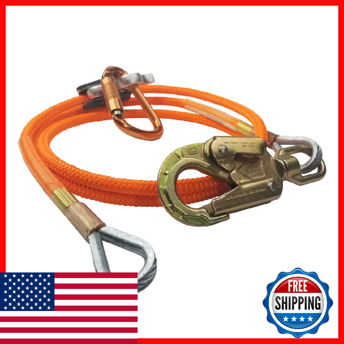 Proclimb Better Grab Steel Core Flipline Kit 1/2 Inch X 12 - Lanyard