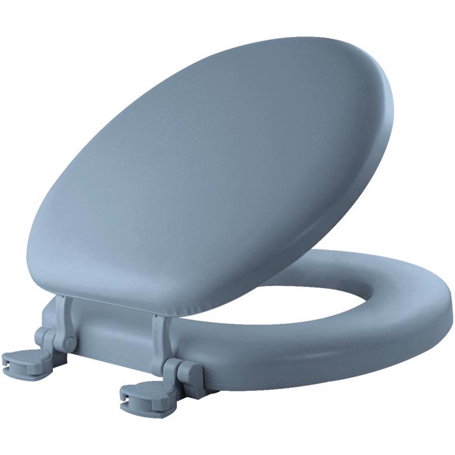 Mayfair by Bemis Round Sky Blue Soft Toilet Seat
