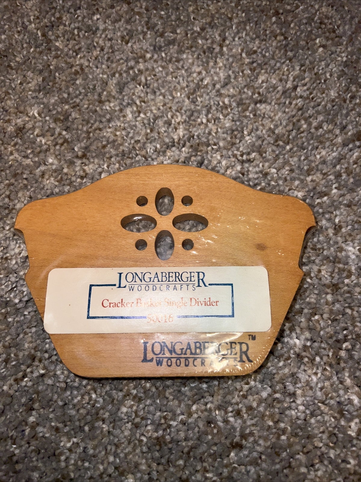 LONGABERGER  Cracker Basket Single  DIVIDER  Woodcrafts #50016-BRAND NEW-SEALED
