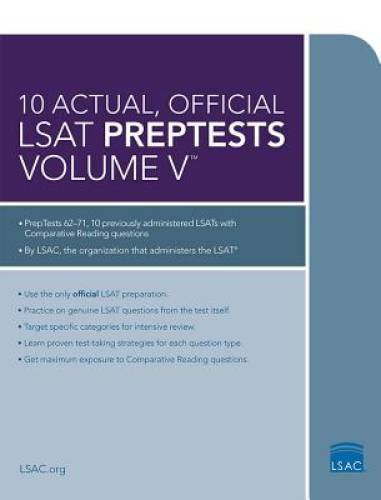 10 Actual, Official LSAT PrepTests Volume V: PrepTests 62 through 71 (Lsa - GOOD