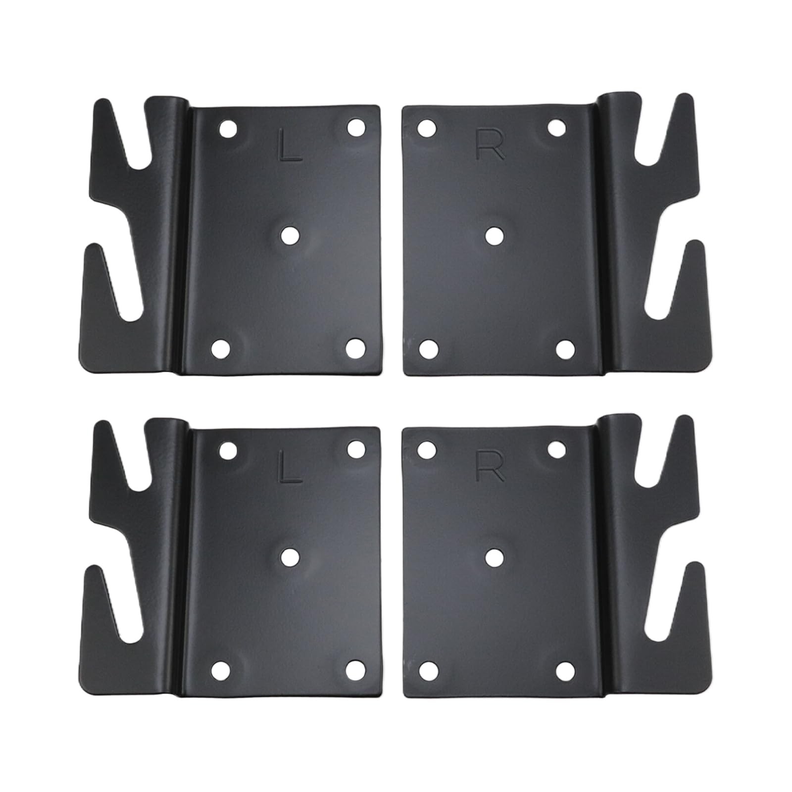 Mcredy 4 PCS Black Heavy Duty Universal Wood Bed Rail Hook Black,4 PCS,