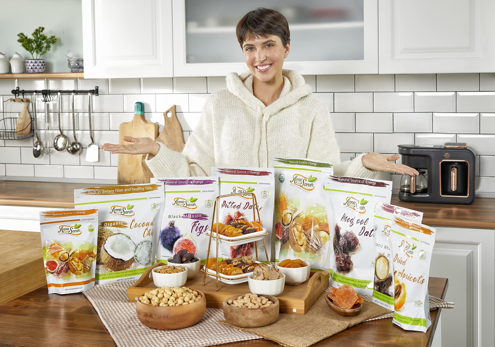 Anna and Sarah Dried Organic Mango, No Sugar Added, Preservatives,...