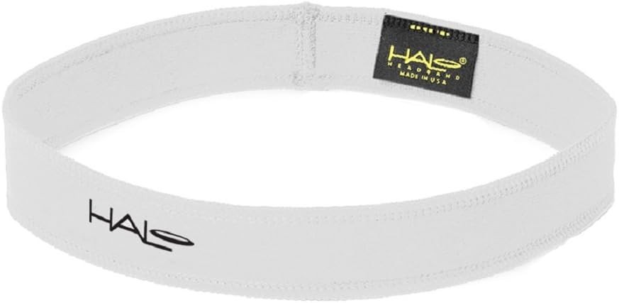 Halo Headband Slim 1" Wide Pullover Sweatband - WHITE - Made in USA