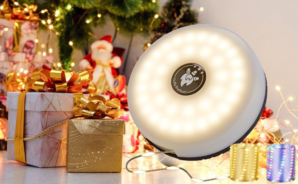 Camping String Lights, 4 in 1 Portable Camping Light Rechargeable, 8 Lighting