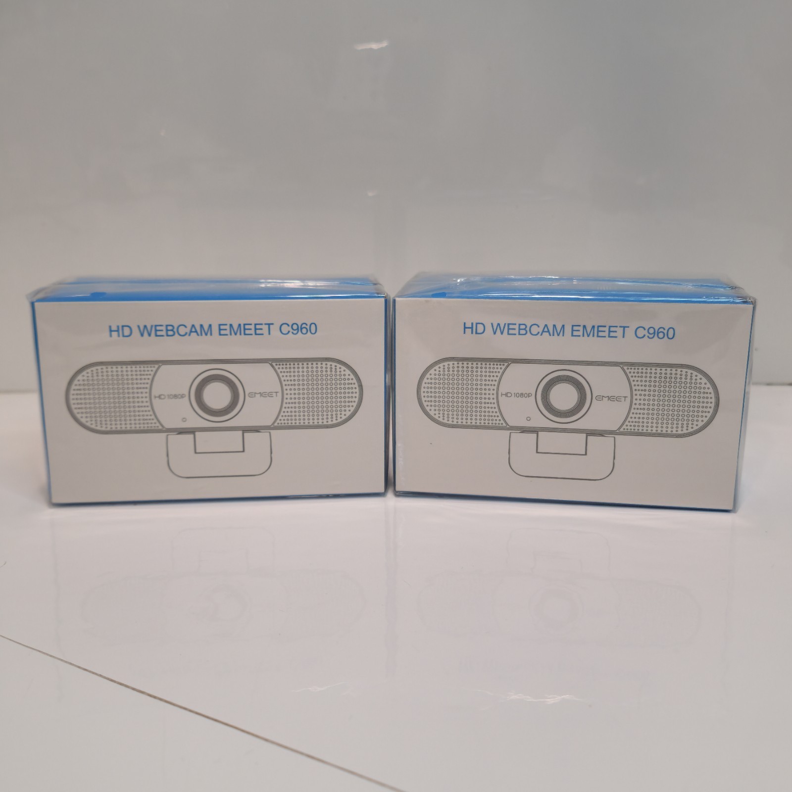LOT OF 2 eMeet C960 1080p Webcams Matching Pair Home & Office NEW SEALED Bundle