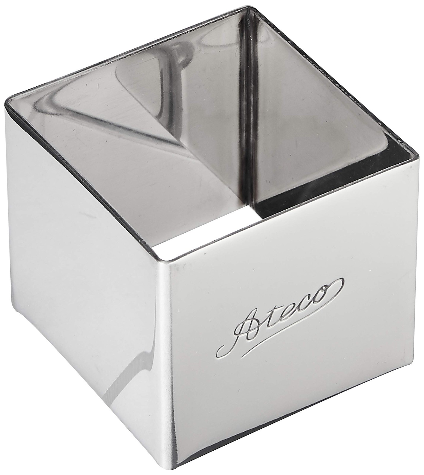 Square Stainless Steel Baking Form, 2 x 1.75Inches Height for Desserts