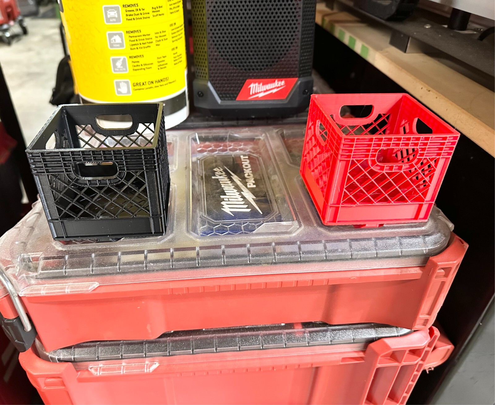 Milwaukee  Packout small crate/Small Crate holder attaches to Milwaukee Packout