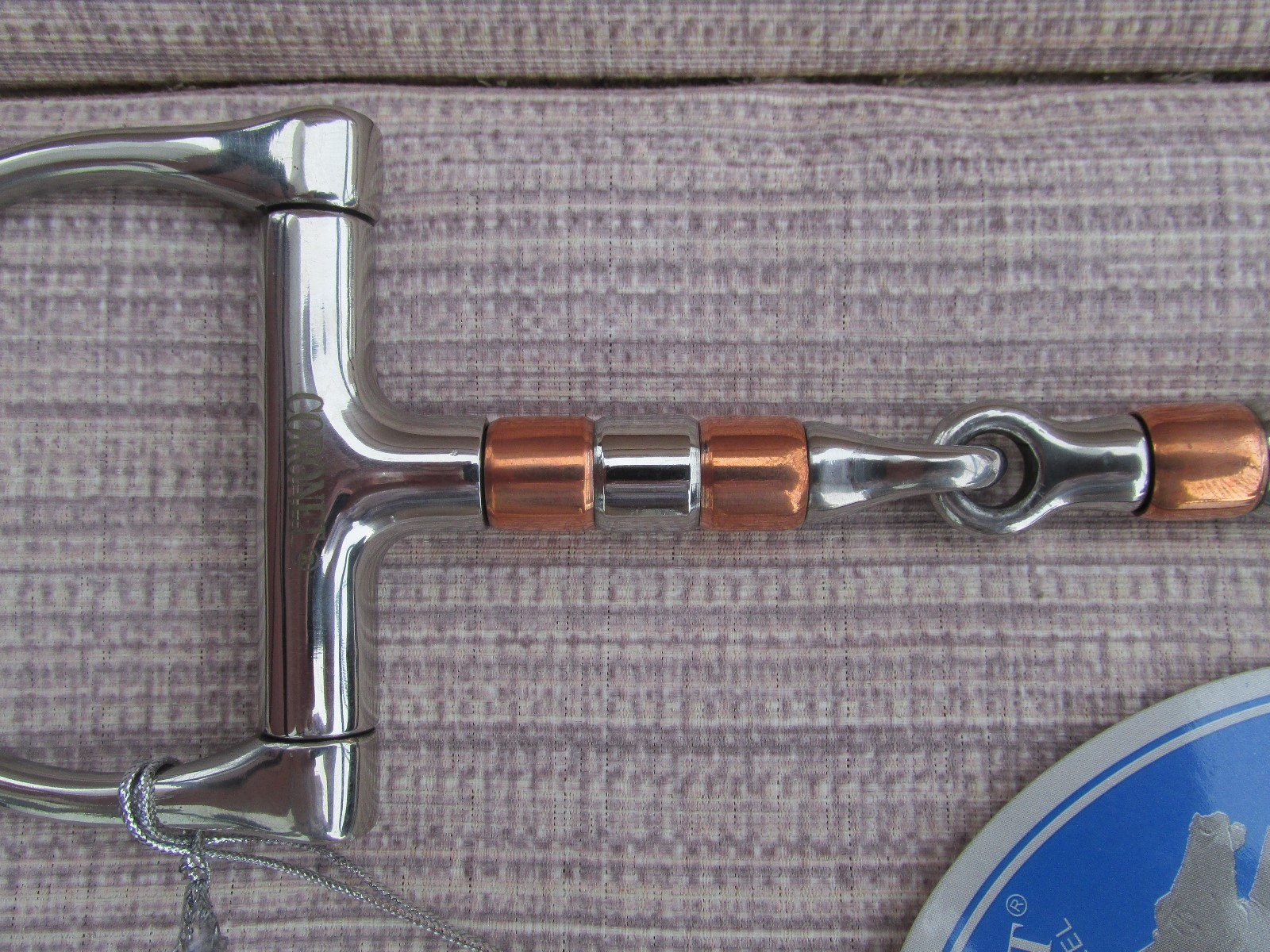 Dee Snaffle Bit 5" Stainless & copper roller snaffle mouth Lot of 2