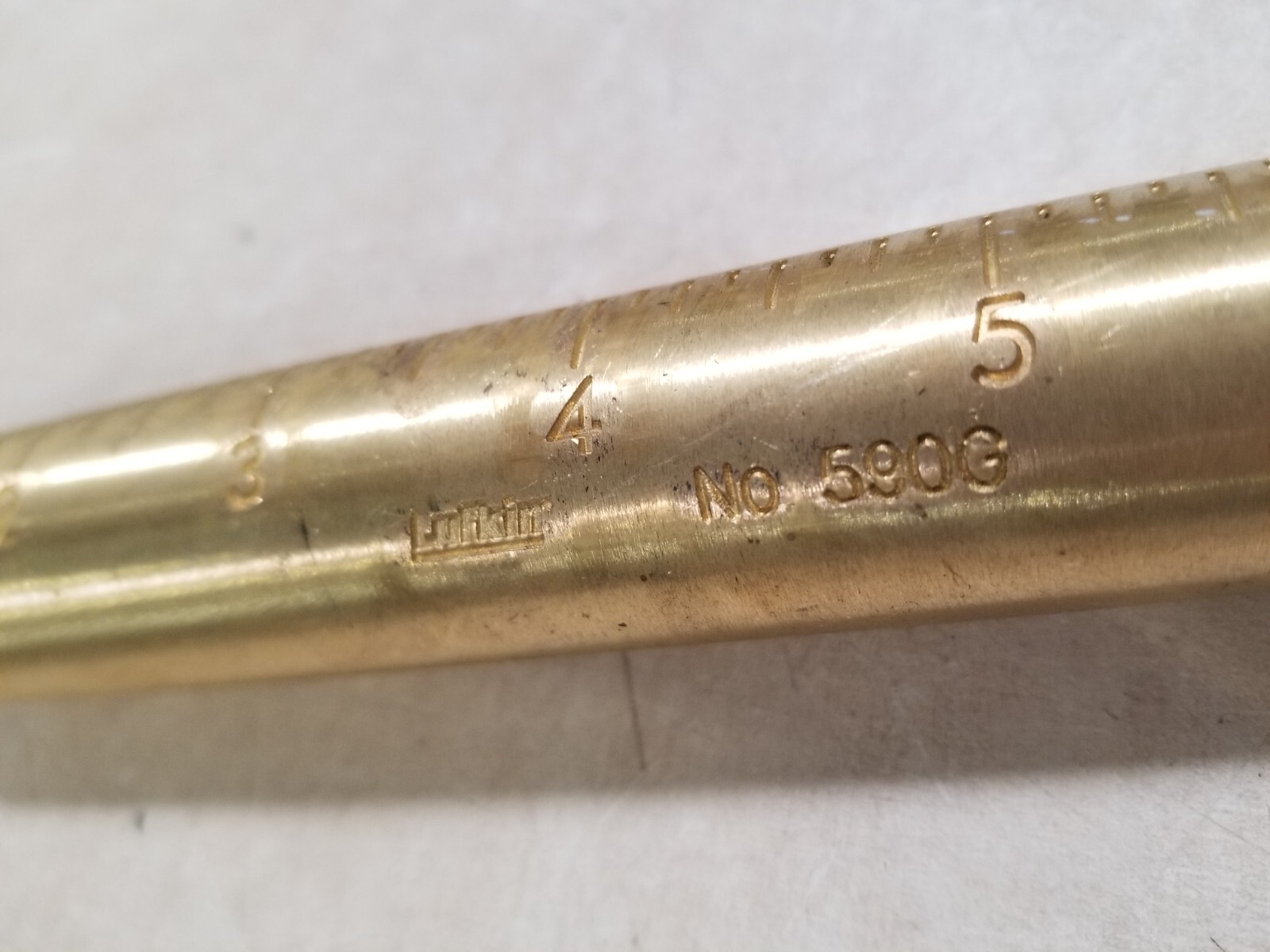 Crescent Lufkin 590G Cylindrical Blunt Point SAE, Solid Brass 6”
