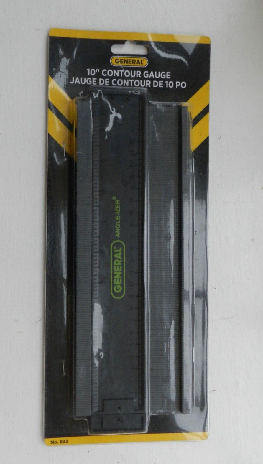 General Tools 833 DIY 10” Contour Gauge Plastic Profile Shape Duplicator Outline