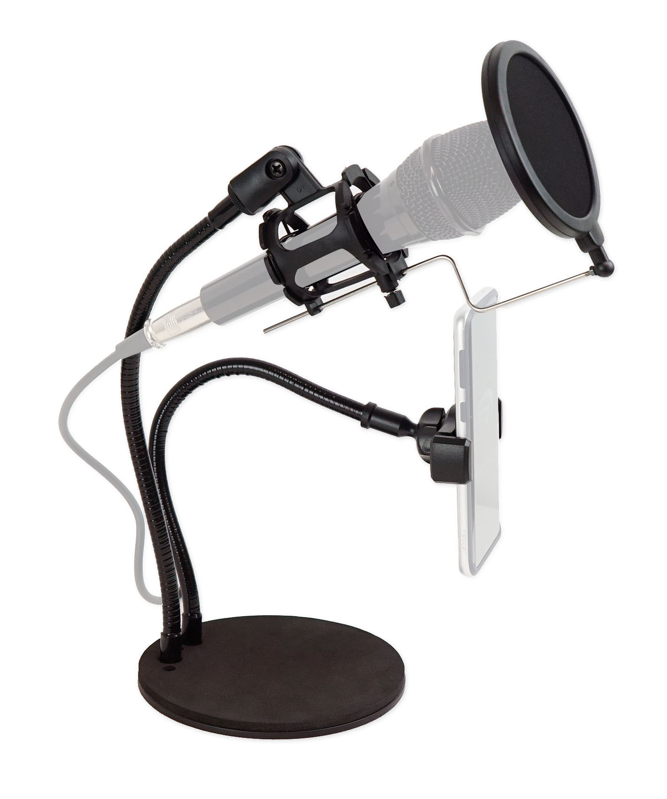 Technical Pro Social Media Youtube Live Streaming Desk Stand w/Phone+Mic Holder
