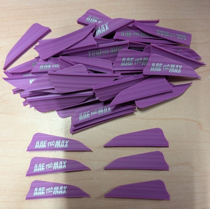 36- AAE PRO Max Hunter 1.7" PURPLE Vanes! arizona archery arrow fletching