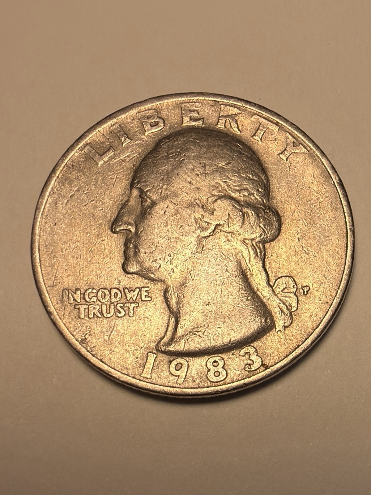 1983 Quarter Errors - Mint-P. Front P & Back A Filled In. 9 On Front Is Straight